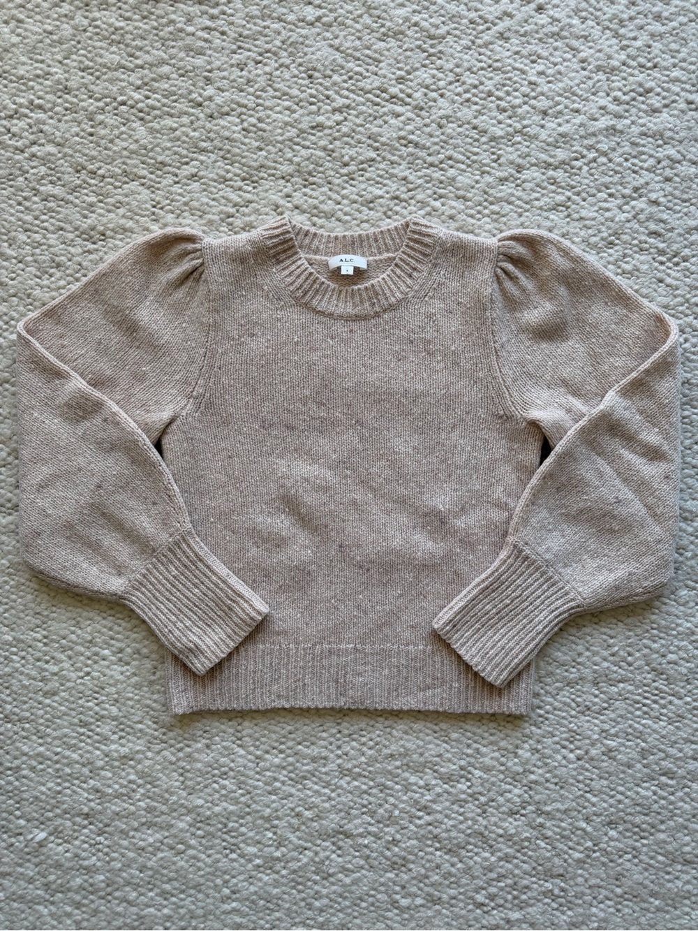 A.L.C. Puff-Sleeve Cashmere Blend Sweater
